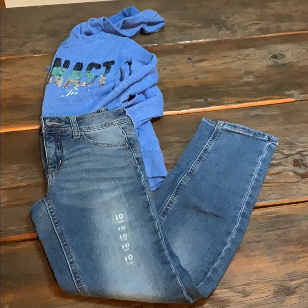 Justice jeans and jacket